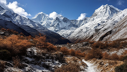 Majestic, snow-capped mountains with breathtaking vistas.