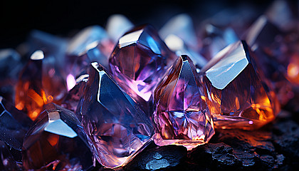 A close-up of crystals forming unique, abstract patterns.