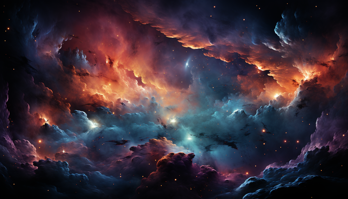 Vibrant nebulas and galaxies, showcasing the rich colors of the cosmos.