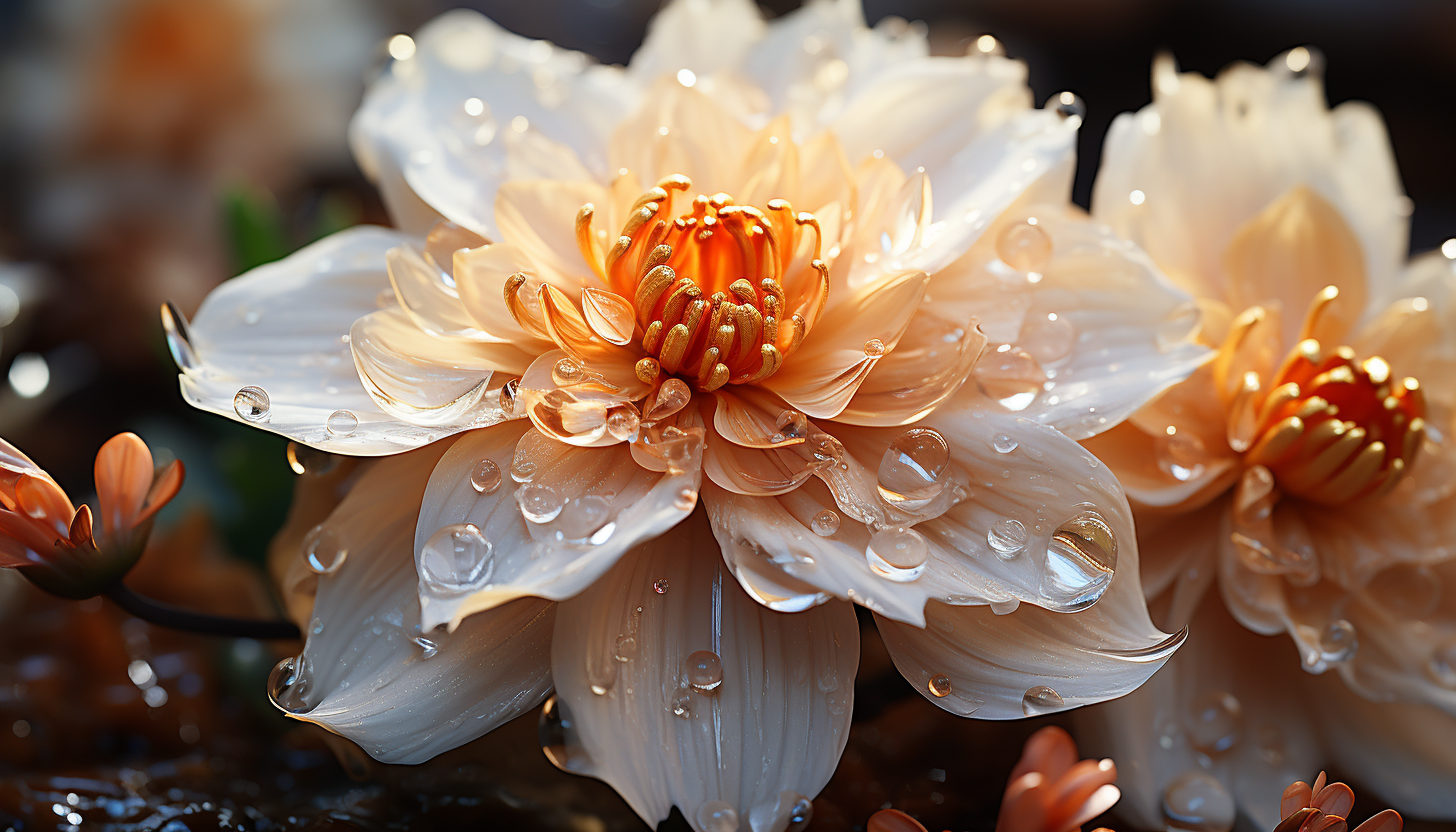 Macro view of a blooming flower, capturing delicate textures.