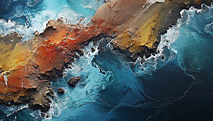 A space view of Earth, capturing the colors and textures of land and sea.