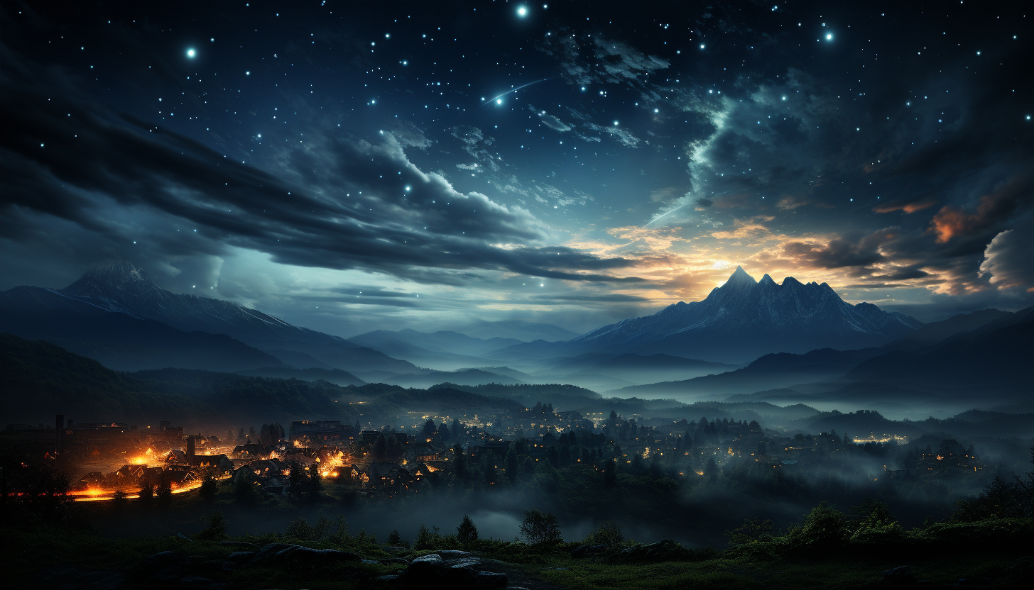 A comet streaking across the sky, surrounded by stars and constellations.