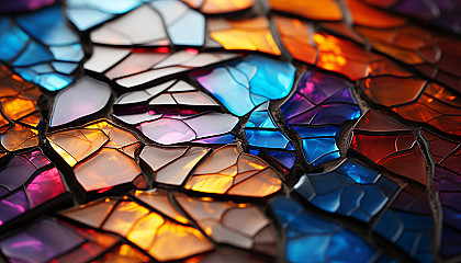 The intricate details of a butterfly wing, displaying a kaleidoscope of colors.
