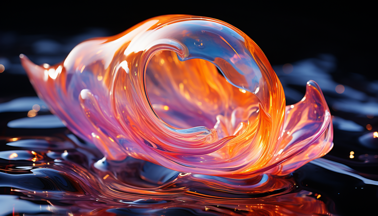 The iridescent sheen of a soap bubble, moments before it bursts.