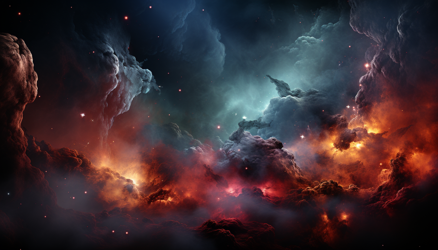 A vibrant nebula, captured in all its colorful splendor in deep space.