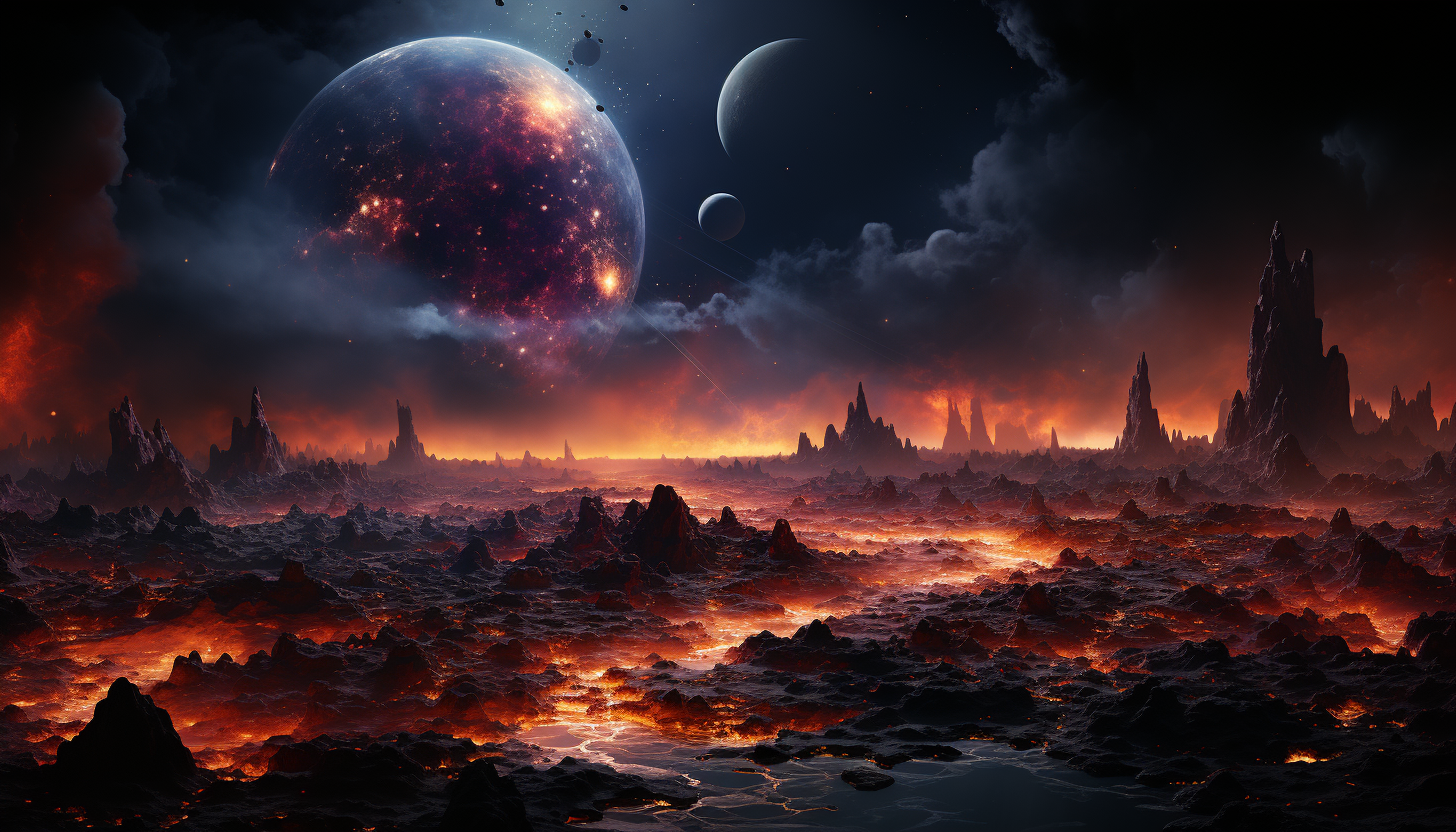 An artistic rendition of a black hole, blending cosmic colors and surreal imagery.