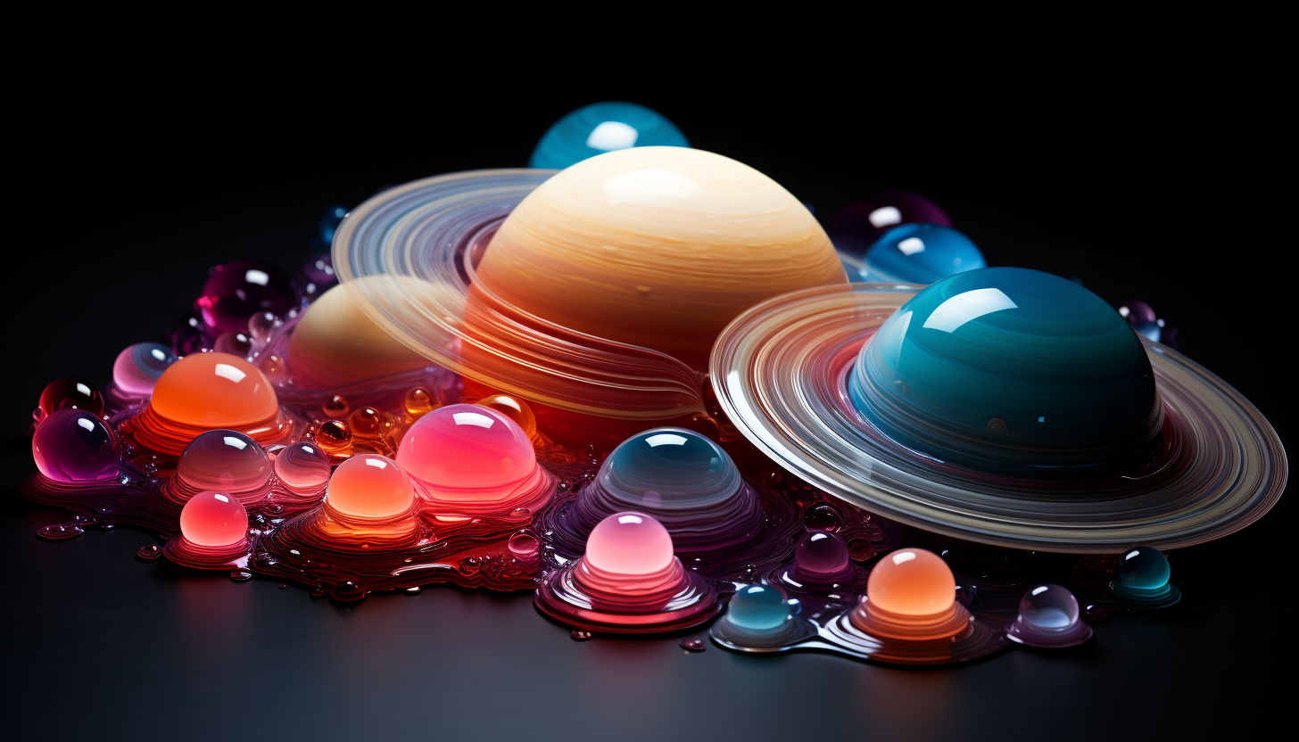 Saturn's rings captured in a detailed, colorful space image.
