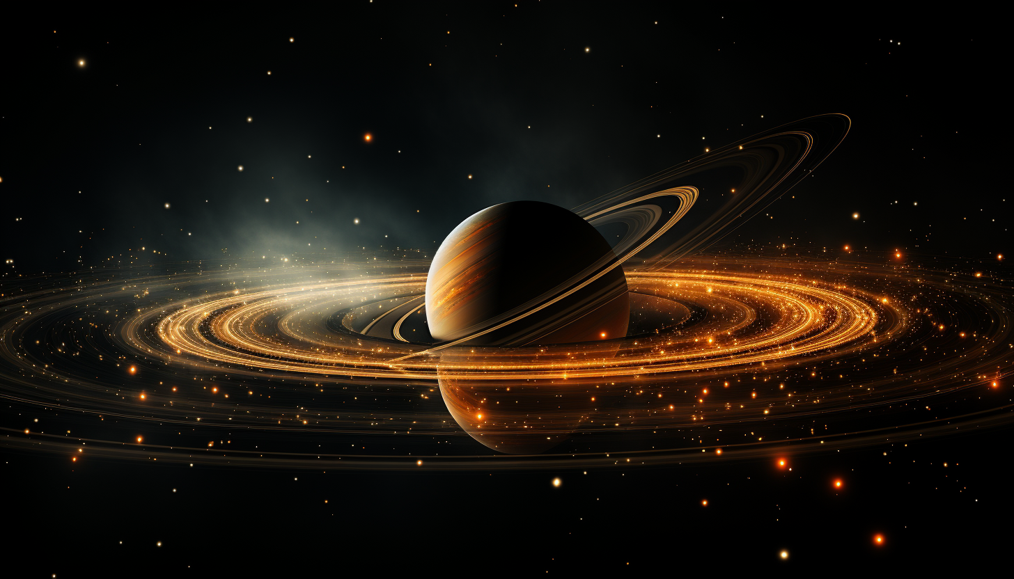 The rings of Saturn, captured in detail against the void of space.