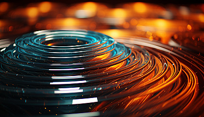 The rings of Saturn seen through high-powered optics, displaying texture and color variations.