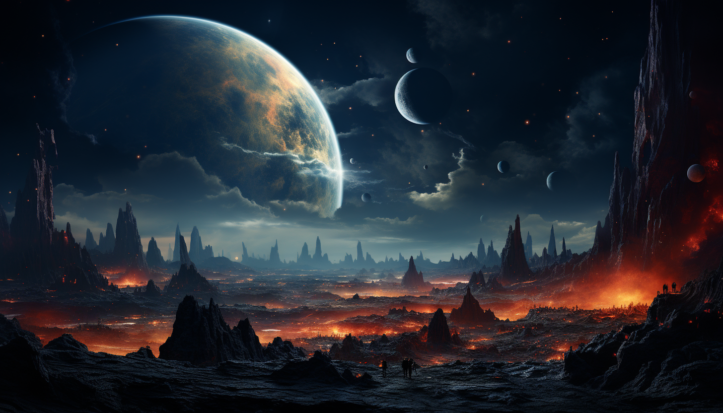A telescope's view of a distant planet or moon within our solar system.