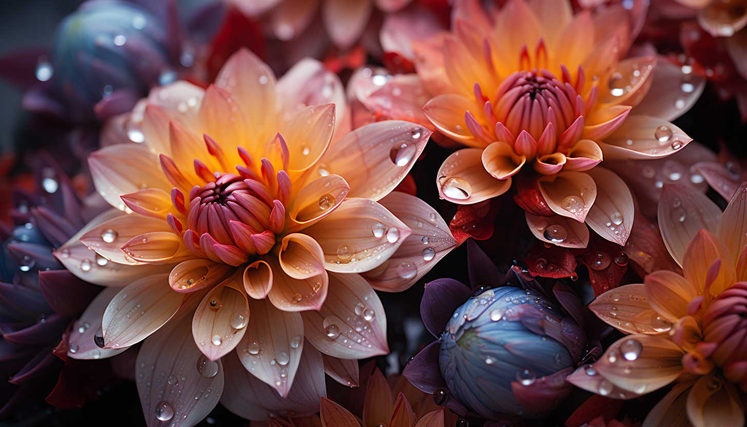 Detailed textures and colors of a blooming flower, captured at close range.