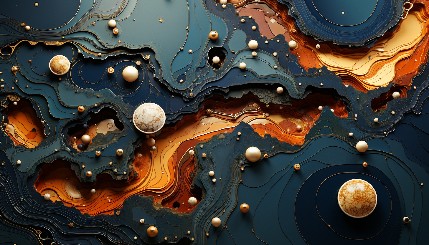 A vividly detailed view of the surface of a foreign planet.