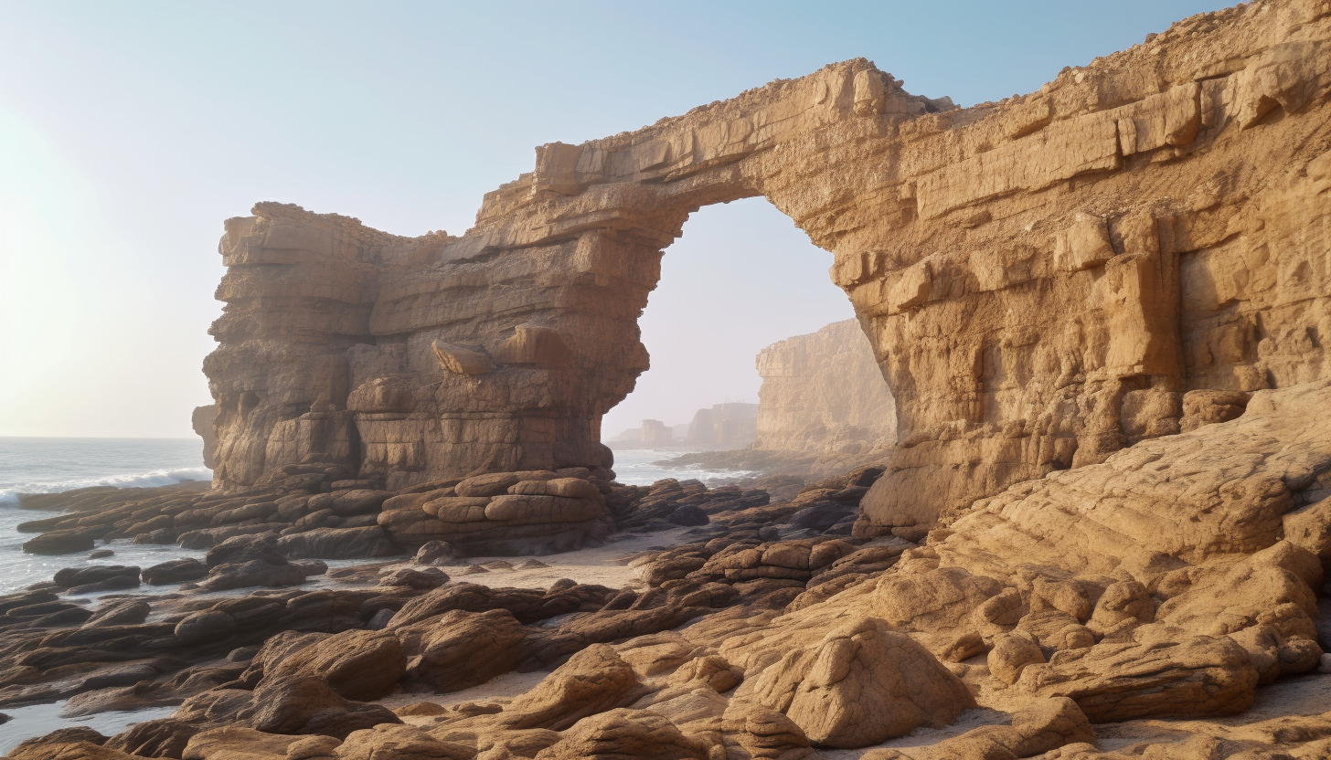 Striking rock arches formed by centuries of erosion.