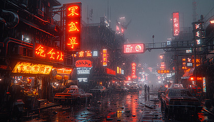 Take a journey to a cyberpunk cityscape, where neon signs and futuristic technology coexist in a gritty, dystopian metropolis.