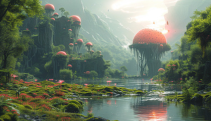 Traverse an alien world with surreal landscapes, bizarre flora, and strange creatures that defy earthly conventions.