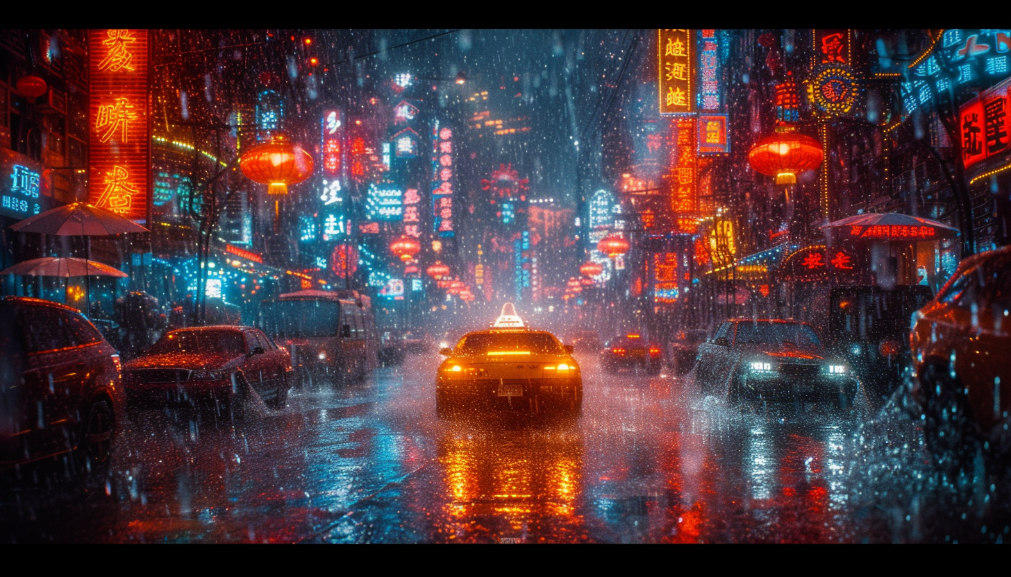 Take a journey to a cyberpunk cityscape, where neon signs and futuristic technology coexist in a gritty, dystopian metropolis.