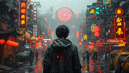 Take a journey to a cyberpunk cityscape, where neon signs and futuristic technology coexist in a gritty, dystopian metropolis.