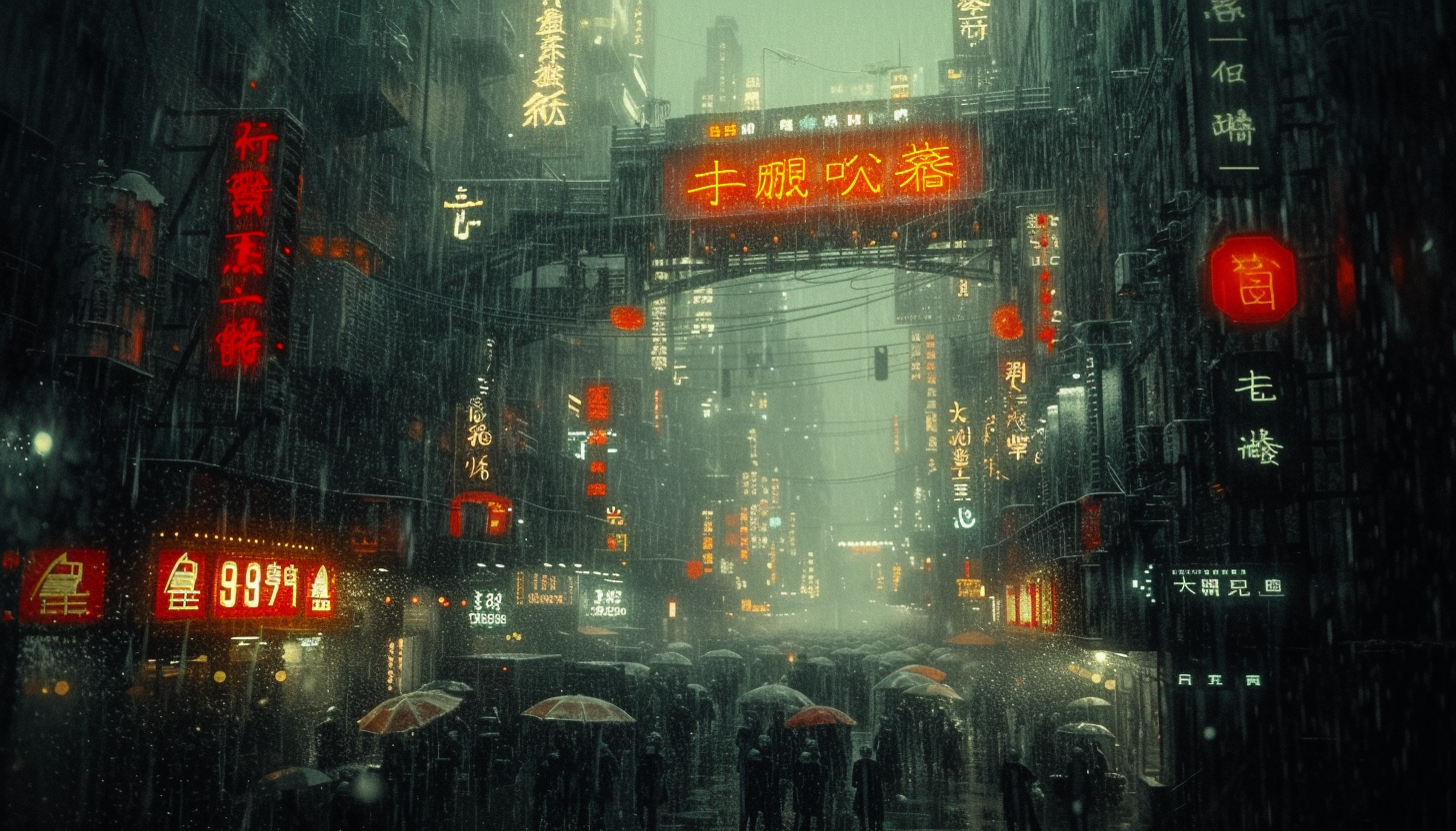 Take a journey to a cyberpunk cityscape, where neon signs and futuristic technology coexist in a gritty, dystopian metropolis.