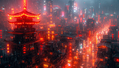 Take a journey to a cyberpunk cityscape, where neon signs and futuristic technology coexist in a gritty, dystopian metropolis.