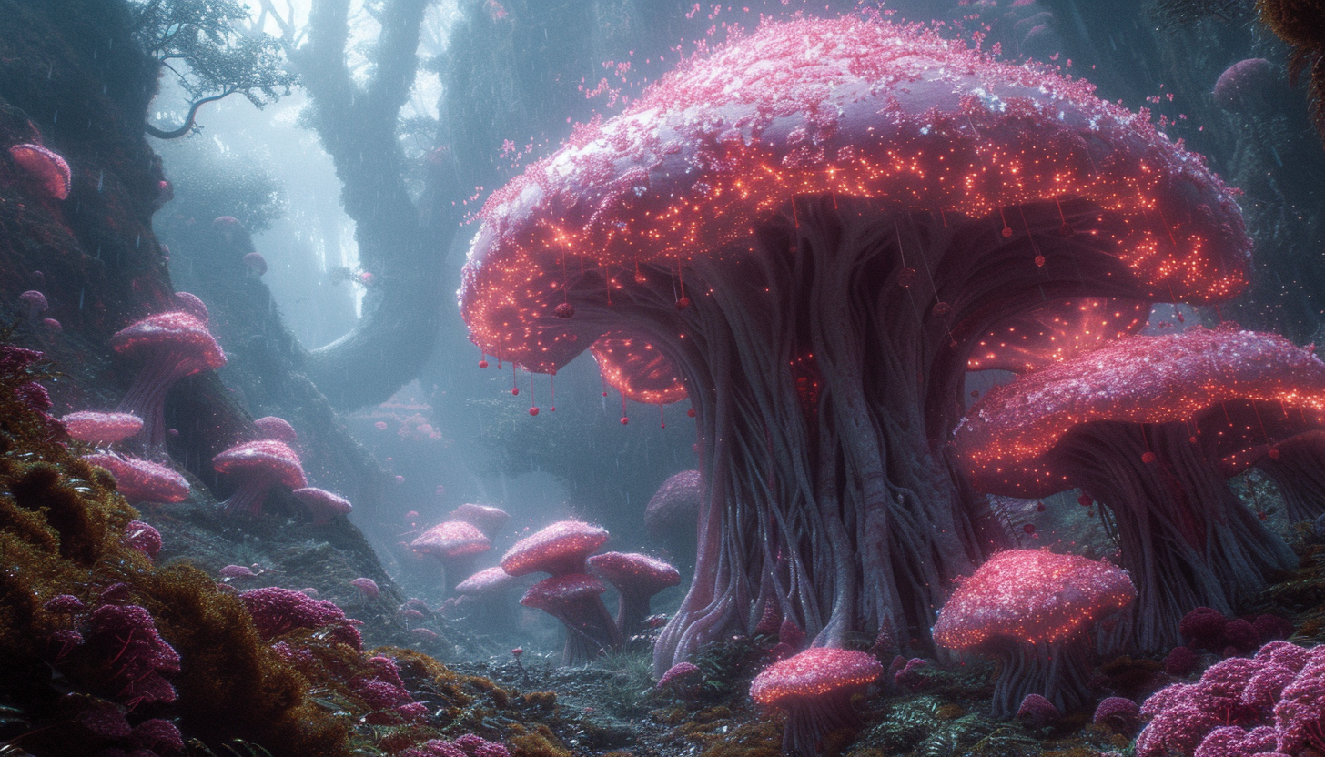 Traverse an alien world with surreal landscapes, bizarre flora, and strange creatures that defy earthly conventions.