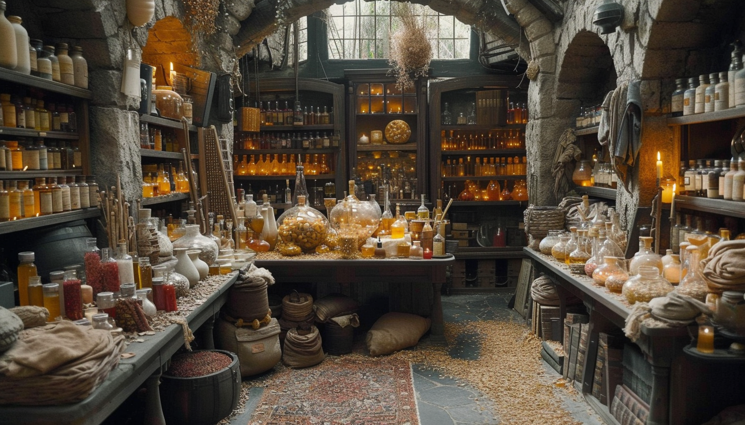 Step into a medieval alchemist's laboratory, with bubbling potions, arcane symbols, and the promise of mystical discoveries.