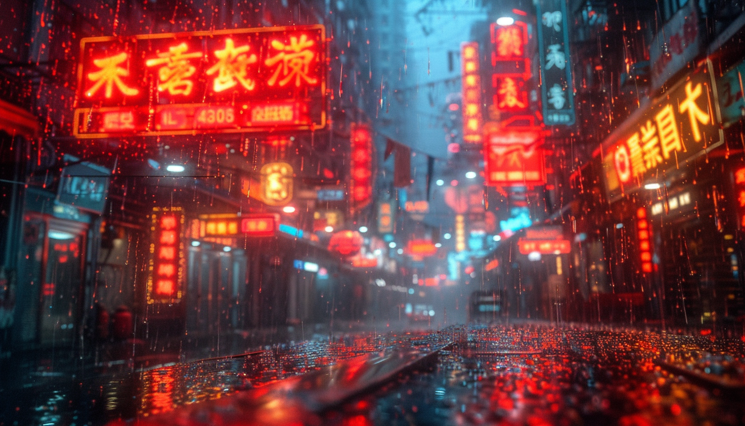 Take a journey to a cyberpunk cityscape, where neon signs and futuristic technology coexist in a gritty, dystopian metropolis.