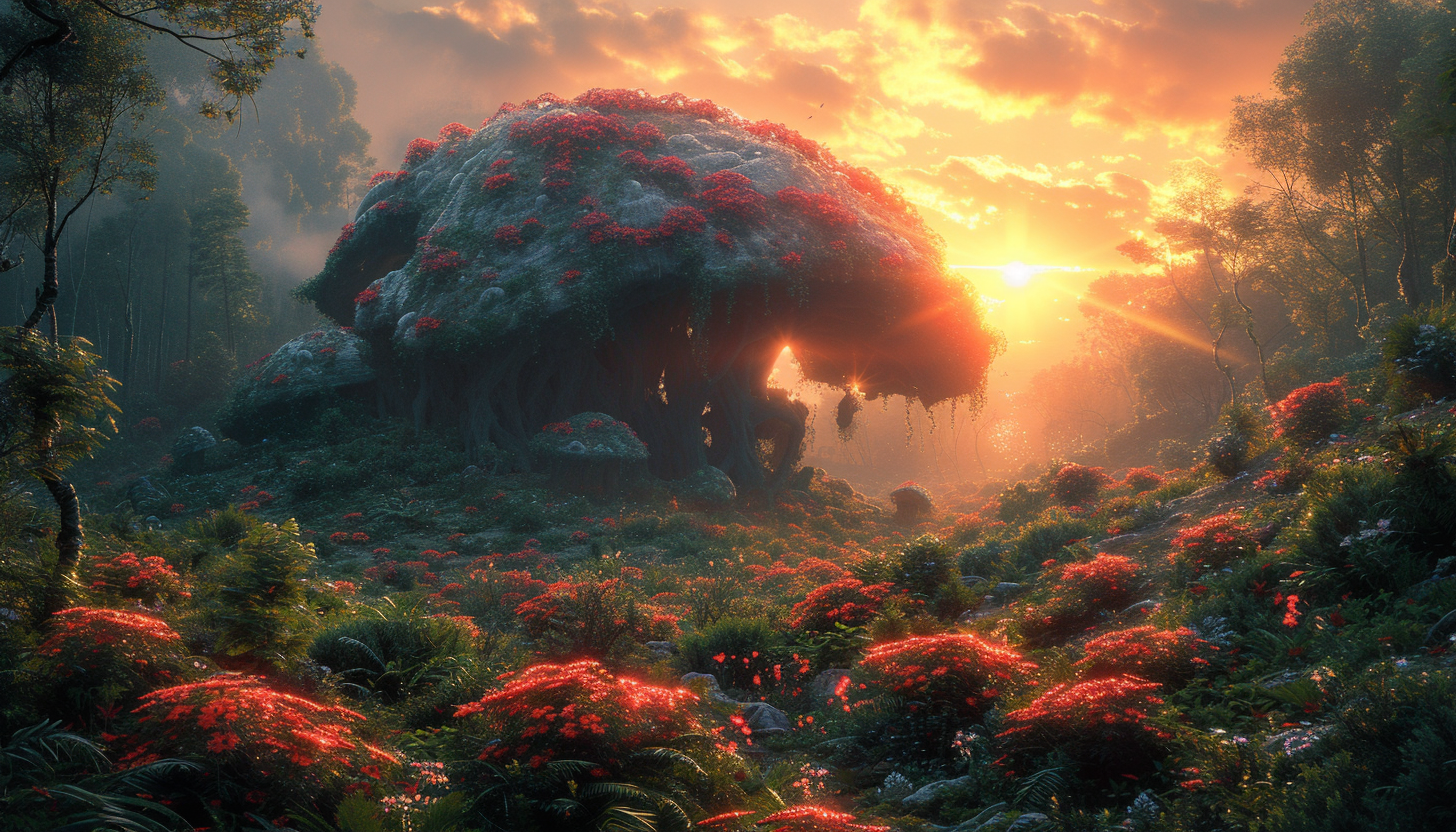 Traverse an alien world with surreal landscapes, bizarre flora, and strange creatures that defy earthly conventions.