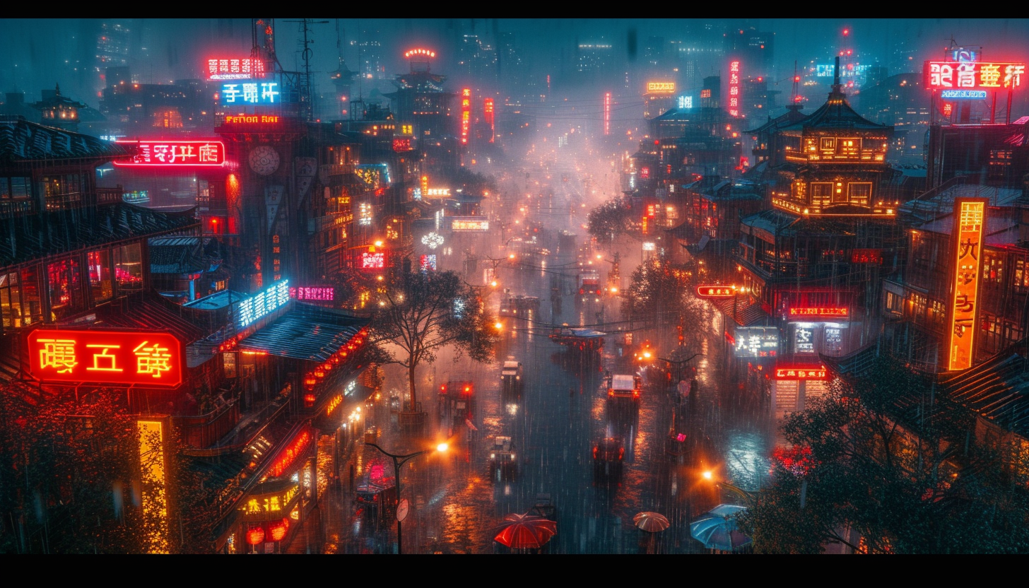 Take a journey to a cyberpunk cityscape, where neon signs and futuristic technology coexist in a gritty, dystopian metropolis.
