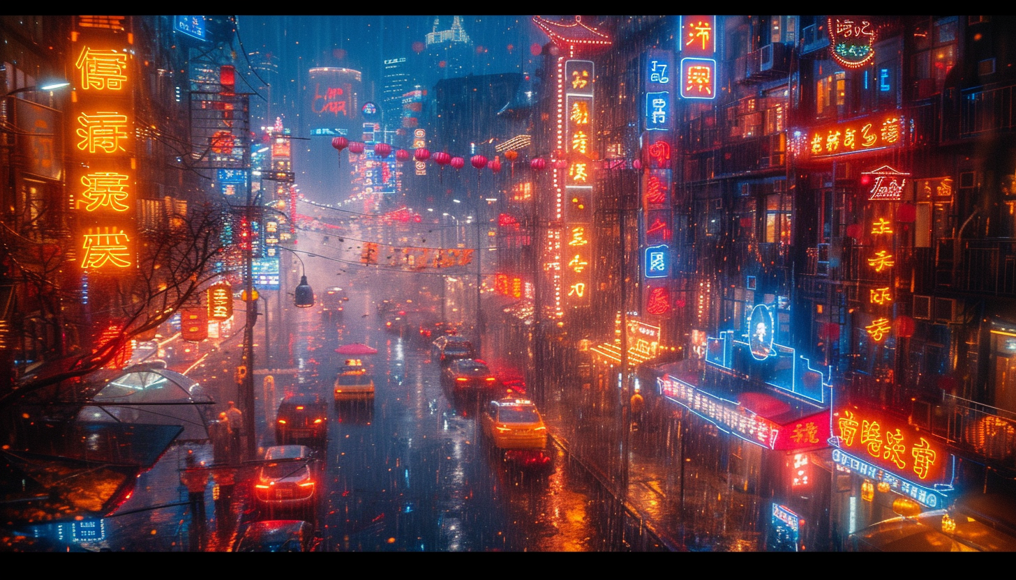 Take a journey to a cyberpunk cityscape, where neon signs and futuristic technology coexist in a gritty, dystopian metropolis.