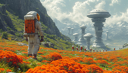 Traverse an alien world with surreal landscapes, bizarre flora, and strange creatures that defy earthly conventions.