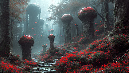 Traverse an alien world with surreal landscapes, bizarre flora, and strange creatures that defy earthly conventions.