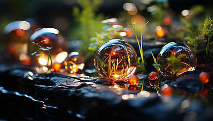 The vibrant and diverse universe of life within a single drop of pond water.