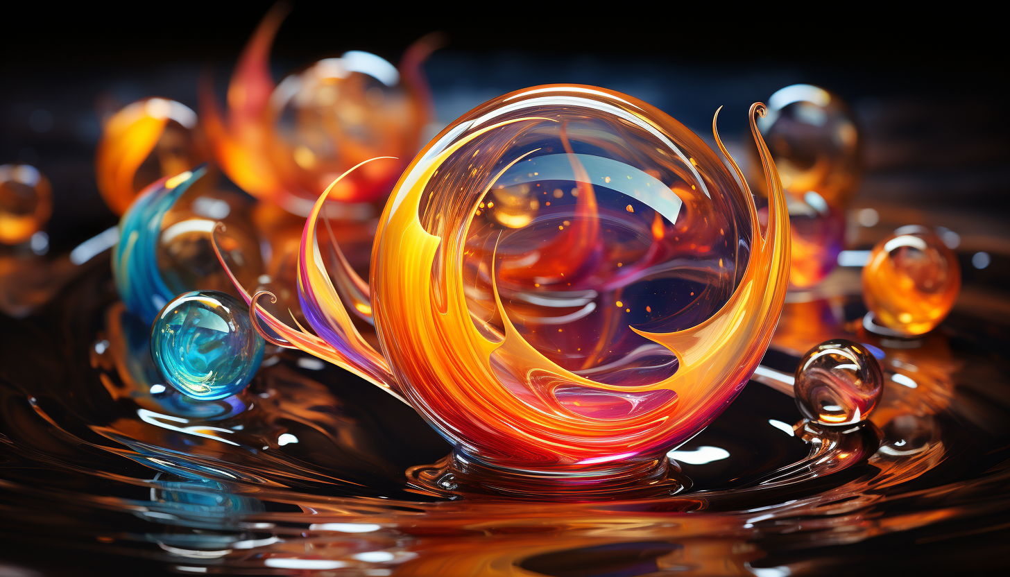 The multi-colored surface of a soap bubble just before it bursts.
