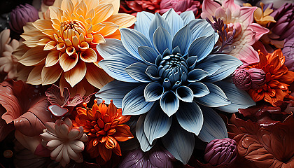 Detailed texture of a vibrant, blooming flower.