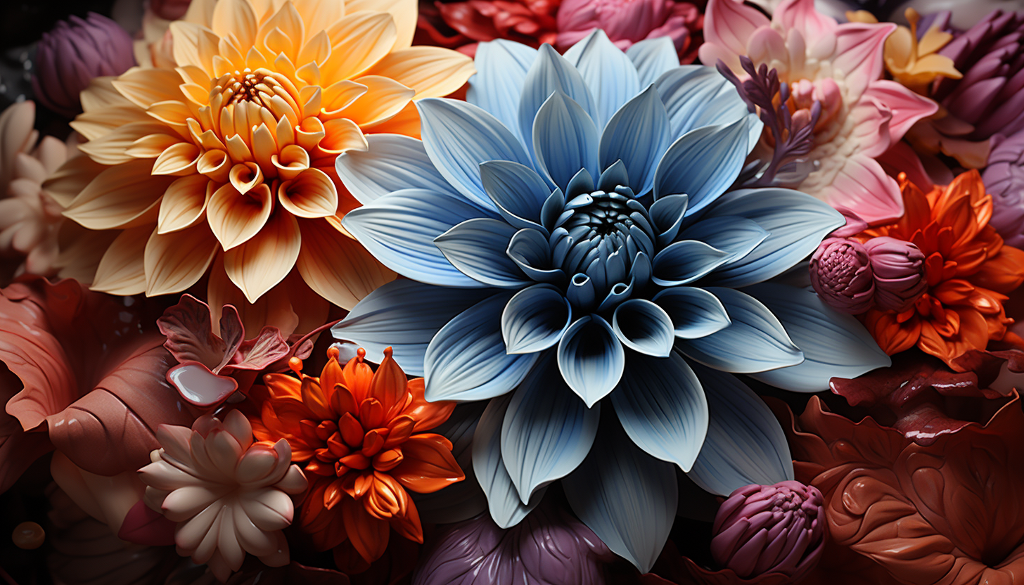 Detailed texture of a vibrant, blooming flower.